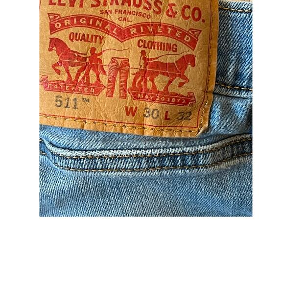 Levi's 511 Blue Jeans Slim Fit Mens 30x32 - Picture 4 of 4